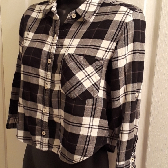 ♥️VINTAGE♥️Forever 21 cotton plaid shirt - Picture 3 of 6
